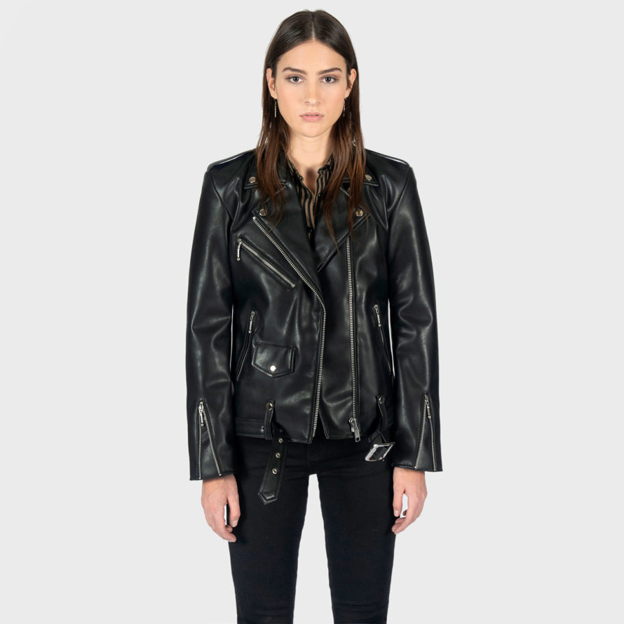 Vegan Commando Oversized - Faux Leather Jacket (Size XS, S, M, L, XL ...