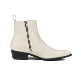 Vegan Richards is a men’s cream, vegan leather boot