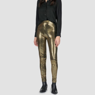 The Fever are high rise leggings in disco gold.