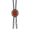 Lost Highway bolo tie features a polished jasper stone
