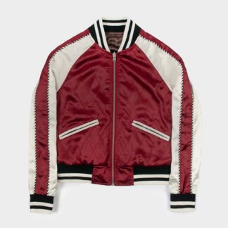 Boogie - Burgundy and Grey Reversible Satin Souvenir Jacket