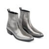 Richards - Silver Leather Zip Boot
