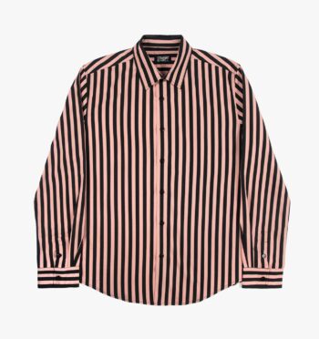 Dragging the Line - Pink and Black Striped Shirt