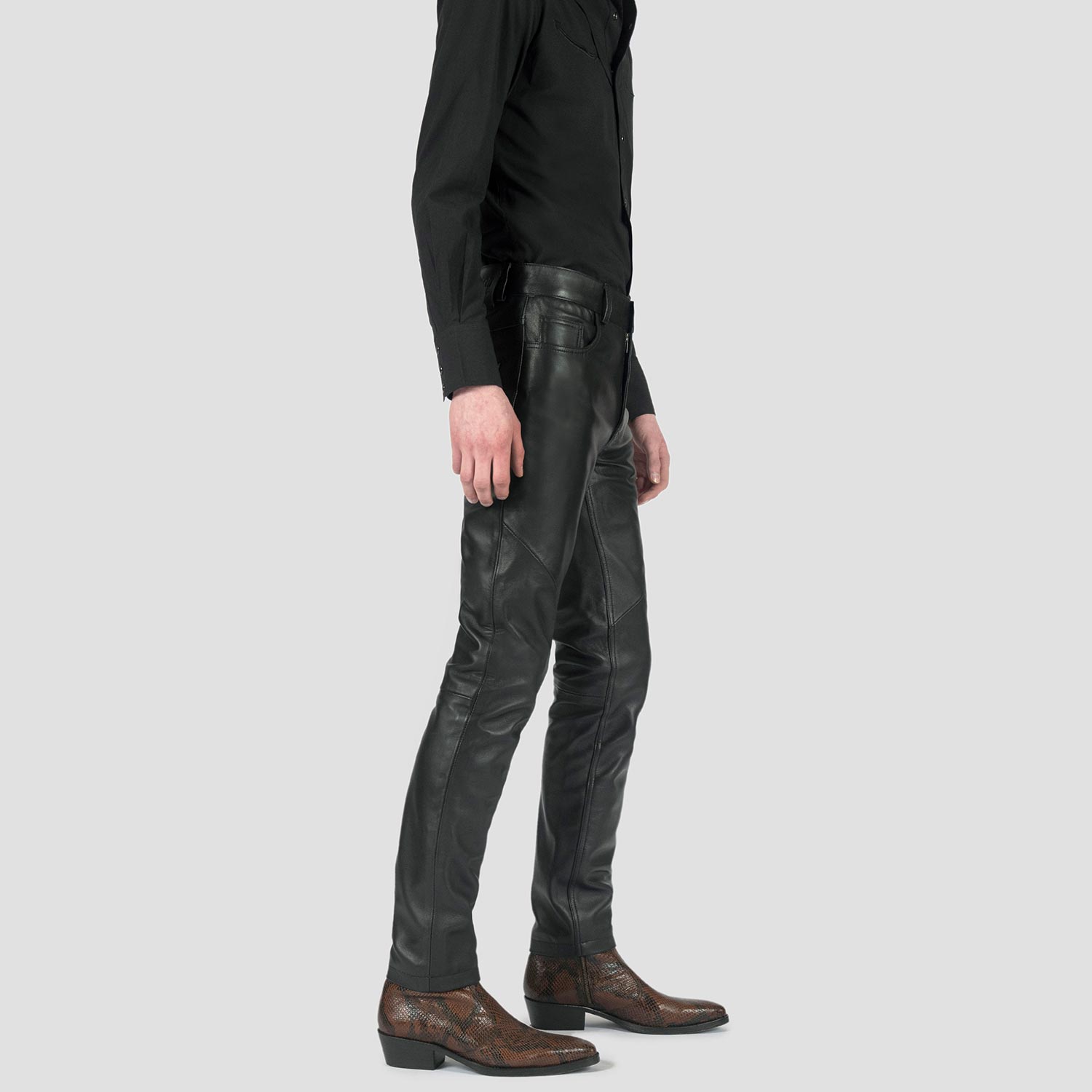 Narrow Eddie - Slim Fit Leather Pants | Straight To Hell Apparel