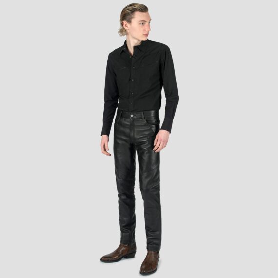 Narrow Eddie - Slim Fit Leather Pants | Straight To Hell Apparel