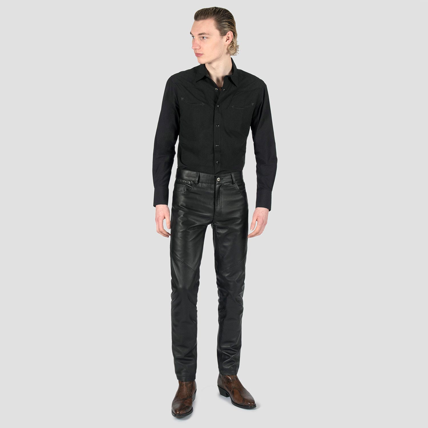 Narrow Eddie - Slim Fit Leather Pants | Straight To Hell Apparel