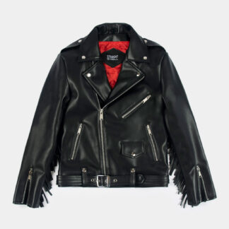 Vegan Commando Fringe - Leather Jacket with Fringe