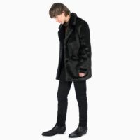 DeVille - Black Faux Fur Coat | Straight To Hell Apparel