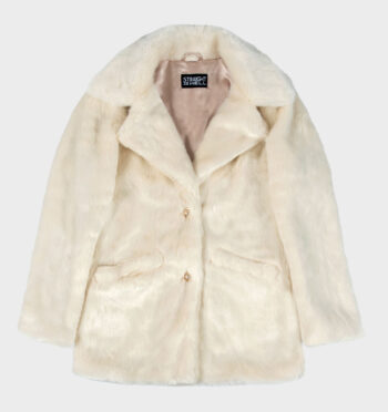 DeVille - Cream Faux Fur Coat (Size XS, S, M, L, XL, 2XL, 3XL, 4XL)