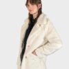 DeVille - Cream Faux Fur Coat