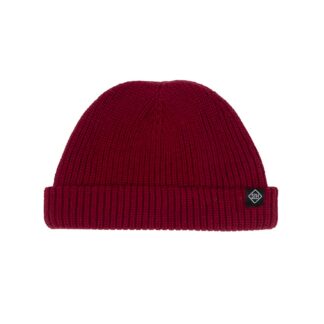 Peewee - Burgundy Cotton Short Beanie