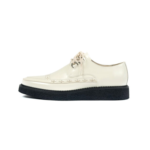 Hawkins - Cream Leather Creepers | Straight To Hell Apparel