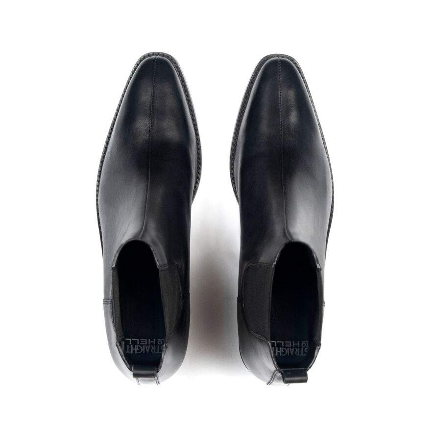 harbour leather black chelsea boots