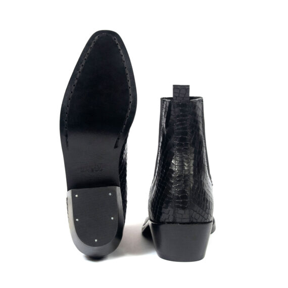 snakeskin chelsea boots mens