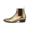 Marquee - Gold Leather Chelsea Boots