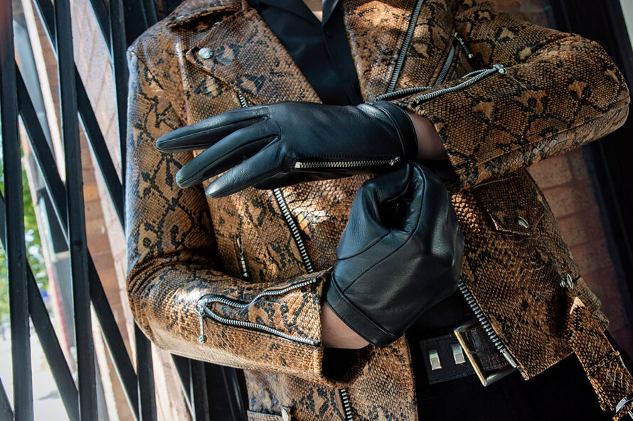 LaSalle – Lined Leather Zip Gloves
