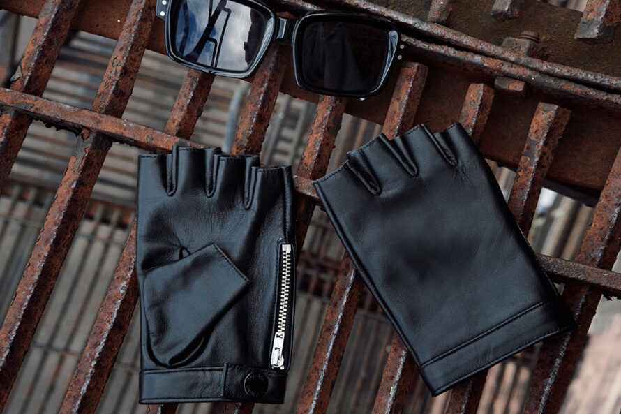 LaSalle Fingerless – Leather Zip Gloves