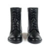 Division - Black and Nickel Leather Combat Boots