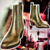 Richards - Gold Leather Zip Boot