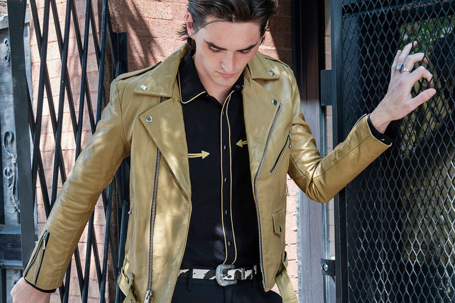 Long Gone – Black and Gold Western Shirt