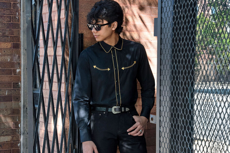 Long Gone – Black and Gold Western Shirt