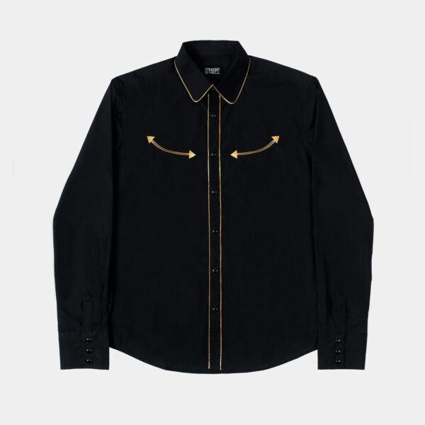 Long Gone - Black and Gold Western Shirt