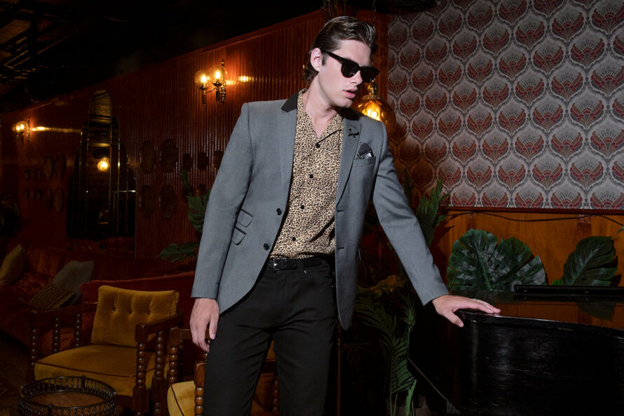 Domino – Grey and Black Blazer