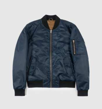 Del Bomber - Blue and Tan Reversible Flight Jacket