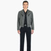 Leone - Grey Embroidered Gabardine Jacket