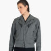 Leone - Grey Embroidered Gabardine Jacket