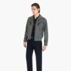 Leone - Grey Embroidered Gabardine Jacket