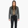 Leone - Grey Embroidered Gabardine Jacket