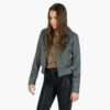 Leone - Grey Embroidered Gabardine Jacket