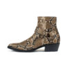 Libertine - Tan Snakeskin Leather Harness Boots