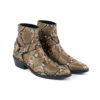 Libertine - Tan Snakeskin Leather Harness Boots
