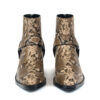 Libertine - Tan Snakeskin Leather Harness Boots