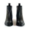 Lightning - Black and Gold Leather Lightning Bolt Boots