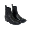 Lightning - Black Leather Lightning Bolt Boots