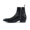 Lightning - Black and Red Leather Lightning Bolt Boots