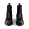 Lightning - Black and Red Leather Lightning Bolt Boots