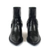 Libertine - Black Snakeskin Leather Harness Boots