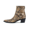 Libertine - Tan Snakeskin Leather Harness Boots