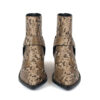 Libertine - Tan Snakeskin Leather Harness Boots