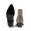 Libertine - Tan Snakeskin Leather Harness Boots