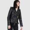 Commando - Black and Gold Leather Jacket