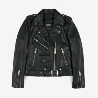Commando - Black and Silver - Black Lining - Leather Jacket