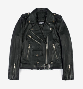 Commando - Black and Silver - Black Lining - Leather Jacket