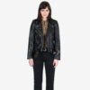 Commando - Black and Silver - Black Lining - Leather Jacket