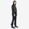 Commando - Black and Silver - Black Lining - Leather Jacket