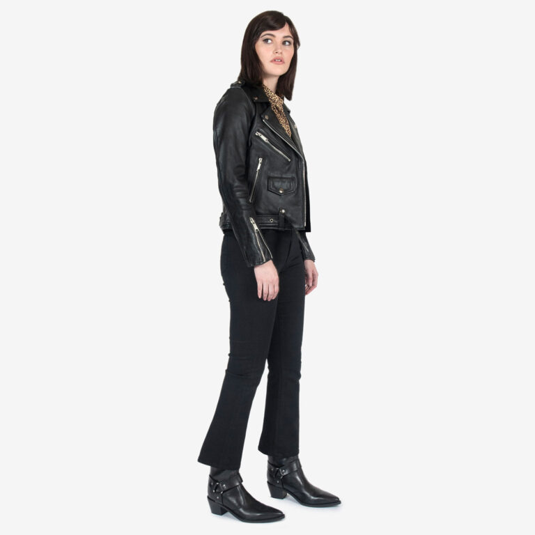 Commando - Black and Silver - Black Lining - Leather Jacket - Modern ...